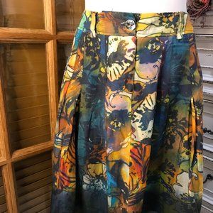 Gorgeous Vibrant Tie Dye Floral Skirt Size 8